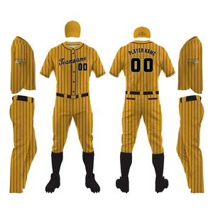 Nuevo diseño personalizado, conjunto de uniforme de béisbol de manga corta 100% poliéster, transpirable y de secado rápido, de alta calidad para hombre. - Product Image 6