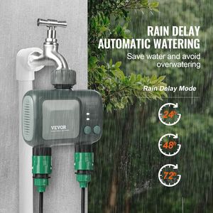 WiFi 스프링클러 타이머 2 콘센트 스마트 황동 입구 수도꼭지 2.4Ghz WiFi 블루투스 음성 제어를 통해 급수 정원 물 타이머 - Product Image 5