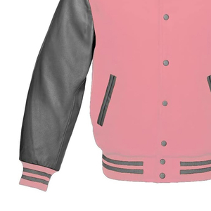 Blouson universitaire personnalisé unisexe décontracté streetwear à capuche col montant épais en toile et laine pour l'hiver – Vente en gros - Product Image 3