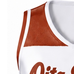 Maillot de cheerleading sans manches sublimé blanc bordeaux, tenue de sport athlétique pour l'entraînement, la performance et la compétition - Product Image 4