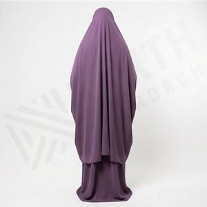 Abaya Kimono OEM 2025 pour femmes musulmanes, en tissu polyester épais, doux et très extensible, col en V, manches longues, ornée de perles, longueur cheville - Product Image 2