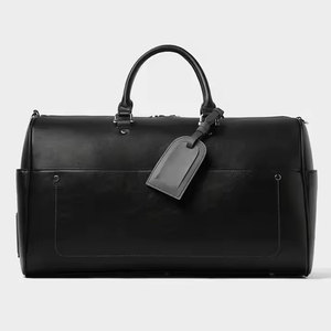Sac de voyage en cuir léger avec doublure en polyester, grande capacité et fermeture éclair – Poignée durable et confortable pour un transport facile - Product Image 1