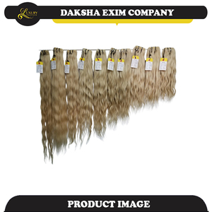 Extensions de cheveux indiens blonds de qualité supérieure teints en lumière vierges brésiliennes Remy Hair Soyeux Straight Wave Style Raw Temple Trame de cheveux humains - Product Image 3