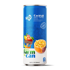Vente en gros de vrai jus de fruit Jus naturel de fruit Boisson gazeuse de 250ml Canette en aluminium Boisson au jus de mangue pure et fraîche - Product Image 4