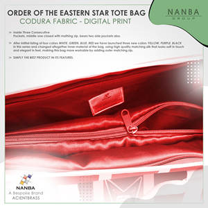 OES Tote <b>Bag</b> Codura & Poly-<b>Vinyl</b> Shoulder <b>Bag</b> with Zipper Closure & Embroidery Waterproof Material & OES Emblem Design - Product Image 4