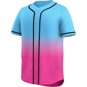 Pinstripe Baseball Jersey Black White Stripe Retro <b>Button</b> Front Short Sleeve Softball Uniform - Product Image 4