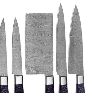 High Quality Damascus Steel <b>Kitchen</b> <b>Knife</b> Set Elegant Balanced Design Professional Cooking <b>Knives</b> Durable Long Lasting - Product Image 5