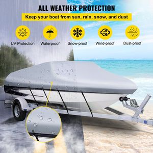 Housse de bateau robuste en polyester marin 600D imperméable et remorquable pour bateaux à coque en V de 14 à 16 pieds, largeur de flotteur 90 pouces - Product Image 4