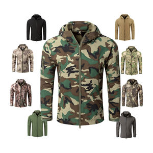 Veste tactique softshell imperméable pour homme, camouflage, veste en polaire de combat, veste à capuche pour l'hiver et l'automne - Product Image 1