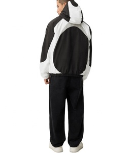 Veste Anorak Imprimée Imperméable Confortable et Durable en Polyester Ripstop Coupe-Vent 100% Polyester, Grande Taille, avec Fermeture Éclair et Blocs de Couleurs - Product Image 4