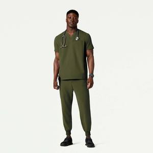Conjunto de Uniforme Médico para Hombre de la Mejor Calidad al por Mayor, Diseño con Cuello en V, 97% Poliéster, 3% Elastano, Cómodo y sin Costuras, Parte Superior y Pantalones - Product Image 1