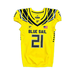 Camiseta deportiva de poliéster transpirable de manga corta para hombre, camiseta amarilla de fútbol americano, número 21 - Product Image 2