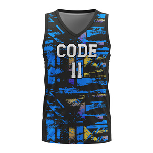 Maillot de basket-ball personnalisé pour homme en twill, à séchage rapide, en maille respirante, vêtements de sport - Product Image 4