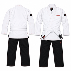 ชุดยูโด Fly Humble BJJ สีขาวกรมท่า สำหรับผู้ใหญ่ ยูนิเซ็กซ์ ผ้าฝ้าย 100% ทรงปกติ ทนทาน ระบายอากาศได้ดี ไร้ตะเข็บ เหมาะสำหรับศิลปะการต่อสู้ - Product Image 2