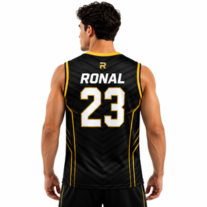 Maillot de basket personnalisé directement de l'usine, sublimation, tenue d'équipe, uniforme athlétique sans manches pour hommes, OEM ODM, fourniture en gros pour équipes sportives - Product Image 4