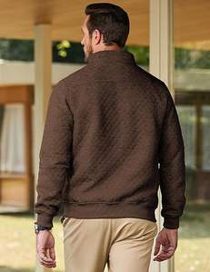 เสื้อสเวตเชิ้ตผู้ชาย แขนยาว คอวี ปักลาย ผ้าฝ้าย 100% ทรงโอเวอร์ไซส์ สวมใส่สบาย เหมาะสำหรับฤดูหนาวและกิจกรรมกลางแจ้ง - Product Image 2