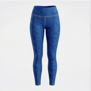 Leggings de sport pour femmes en polyester et élasthanne, coupe ajustée, pour le yoga et la remise en forme, pantalons de compression imprimés, vêtements de sport - Product Image 1