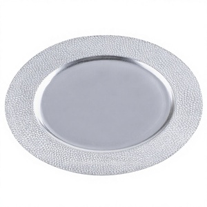 จานรองอาหารเหล็กแบบคลาสสิก ขัดเงา สำหรับงานแต่งงาน ร้านอาหาร และโรงแรม - Product Image 1