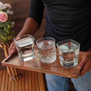 Plateau de service en bois avec poignées – Plateau léger et polyvalent pour le thé, le café, le petit-déjeuner, les collations - Product Image 4