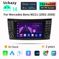 Autoradio multimédia GPS DSP Android 14 2 Din pour Mercedes Benz Classe E W211