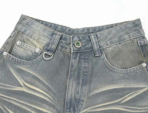 Shorts en jean taille mi-haute pour femme, vente en gros, style décontracté streetwear Y2K, avec ceinture, fabrication sur mesure - Product Image 2