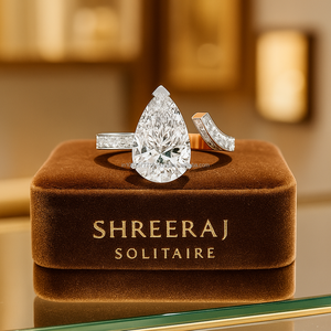 Anillo de compromiso Moissanite Solitario de 3 quilates en forma de pera, 18 quilates, oro/plata, joyería de boda, diamante - Product Image 6