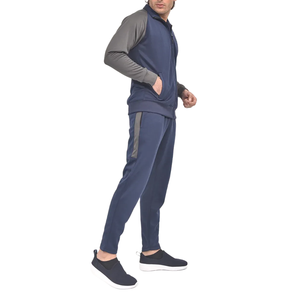 Conjunto Deportivo para Hombre, Sudadera con Cierre Completo o Medio Cierre, con Bolsillos Laterales, Ropa Deportiva Informal, Transpirable, de Poliéster y Algodón - Product Image 1
