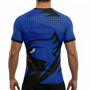 Maillots de compression pour la gym, manches longues, logo personnalisé, protection UV, Rashguard BJJ, Rashguard MMA sublimé, sous-vêtement thermique pour homme - Product Image 2