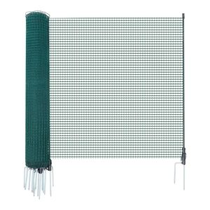 Recinzione Temporanea in Rete Plastica per Giardino 3 x 49,2 FT con Picchetti a Doppia Punta e Pali per Rete con Corde di Rinforzo - Product Image 1