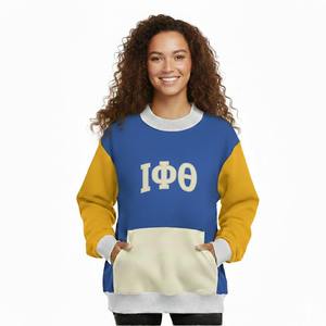 Sudadera de Invierno Personalizada al por Mayor para Mujer, Cuello Redondo Reversible, Talla Grande, Estilo Vintage, 100% Bordada con Lentejuelas - Product Image 2