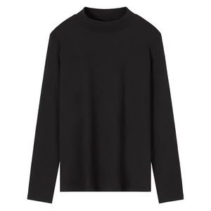 Thick Cotton Mock Neck T Shirt Men Oversize Custom Logo Printing OEM Wholesale Streetwear Manufacturer - Product Image 3