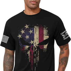 Camiseta Nueva de Cuello Redondo para Hombre, Mezcla de Algodón y Elastano, Secado Rápido, Transpirable, Ecológica, Informal, para Verano - Product Image 1