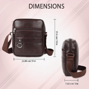 Leather Crossbody Sling <b>Bag</b> with Adjustable Shoulder Strap for Travel, School, <b>College</b> & Everyday Use - Product Image 6