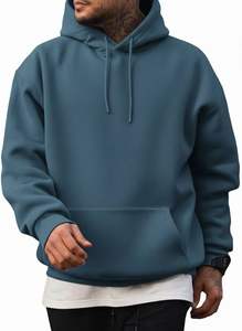 Sudaderas con capucha para hombre, con logo personalizado, lisas, de talla grande, informales, de algodón, en venta. - Product Image 2