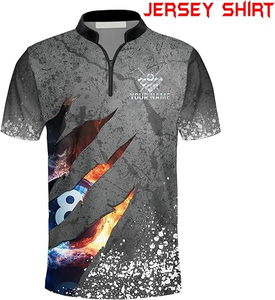 เสื้อสนุกเกอร์บิลเลียดแขนสั้นไซส์ใหญ่พิเศษสำหรับผู้ชาย ชุดทีมพูล พิมพ์ลายแบบซับลิเมชั่น แห้งเร็ว ระบายอากาศได้ดี - Product Image 4