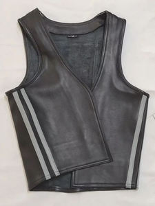 Gilet de moto en cuir sans manches coupe-vent grande taille pour homme, personnalisé, respirant, imperméable, séchage rapide, protection intégrée - Product Image 6