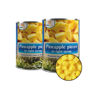 Ananas en morceaux en conserve savoureux certifiés ISO, fabriqués au Vietnam, dans un sirop épais, conditionnés en diverses tailles de boîtes - Product Image 1