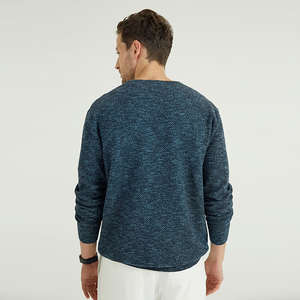 เสื้อสเวตเตอร์ไหมพรมผสมอะคริลิคทรงกลมคอ สำหรับผู้ชาย ฤดูหนาว ผลิตตามสั่ง OEM ผลิตในจีน - Product Image 2