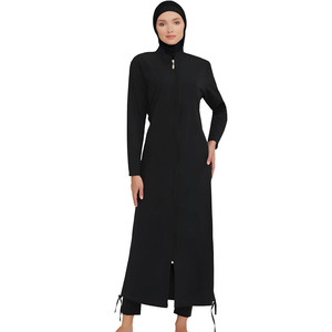 Manufacturer Supply <b>Modest</b> Breathable Lightweight Quick Dry Eco-Friendly Long Sleeve Knee Length Gym Wear Muslim Women Active - Product Image 5