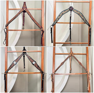 Collar de pecho occidental de cuero genuino mecanizado a mano de calidad superior más nuevo con trabajo pintado a mano proveedor de Fabricante al por mayor - Product Image 5