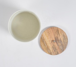 โหลเก็บเบเกอรี่เหล็กชุบสังกะสีพร้อมฝาไม้ผู้ผลิตส่งตรงจากโรงงาน - Product Image 3