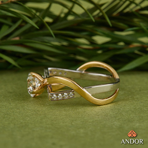 แหวนทองคำแท้ 10K สำหรับผู้หญิง แบบคลาสสิก ประดับเพชรโมอิสซาไนต์สองสี 1.15 กะรัต ชุบโรเดียม ขายส่งสำหรับการสั่งซื้อจำนวนมากแบบ B2B - Product Image 6