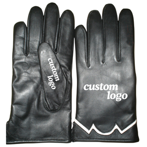 Guantes de Conducción de Cuero Genuino Negro de Marca Personalizada para Hombre y Mujer, Guantes de Moda Cálidos para Invierno - Product Image 6
