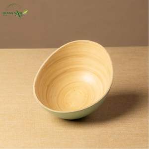 ชามไม้ไผ่แบบคลาสสิกสั่งทำพิเศษ เป็นมิตรกับสิ่งแวดล้อม ใช้แล้วทิ้งได้ เหมาะสำหรับงานเลี้ยงอาหารค่ำ พร้อมเคลือบสีอ่อน - Product Image 2