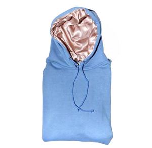 Sudadera con capucha de satén para hombre, jersey con forro liso de Color bloqueado, a la moda, nuevo estilo - Product Image 1