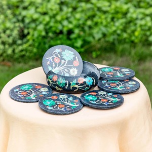 Classic Refined <b>Marble</b> <b>Coasters</b> Premium Natural Stone Drink <b>Coaster</b> Set With Smooth Finish Strong And Long Lasting Surface Ideal - Product Image 5