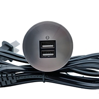 Ofis Toplantı Odası Masaüstü Gömülü Çift USB-A Şarj Portu Soketi