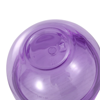 Xypackaging Pots ronds vides en plastique PET imprimés sur mesure pour masques, 100 ml 3,4 oz, transparents, violets, ronds, avec filetage 68 mm