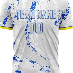 Camiseta de Fútbol con Nombre y Número del Equipo, 100% Poliéster, Protección UV, Secado Rápido, Impresión por Sublimación, Servicio OEM ODM, Nueva Llegada, Alta Calidad - Product Image 2