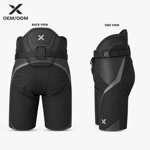 Pantalones de Hockey sobre Hielo X Sports para Hombre, Negros, Acolchados, Transpirables, que Absorben la Humedad, de Secado Rápido, Corte Regular, Estampados, Cierre Personalizado - Product Image 2